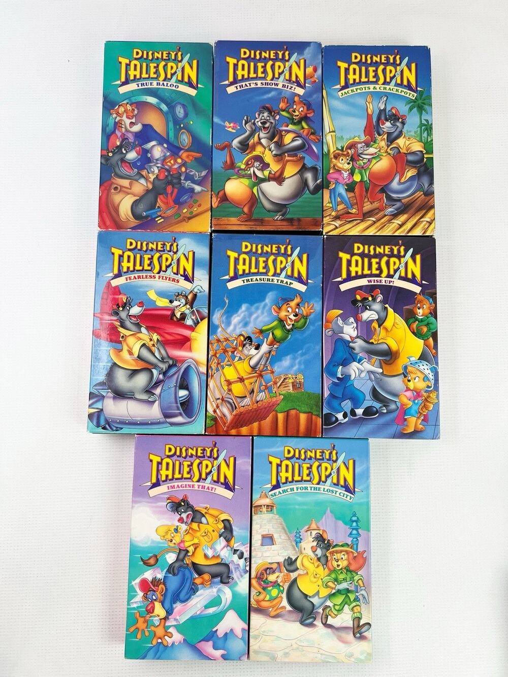 Disney’s TaleSpin VHS Tapes Movies Lot Bundle 1-8 Tale Spin Tailspin Vintage